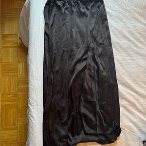 Black Satin Skirt